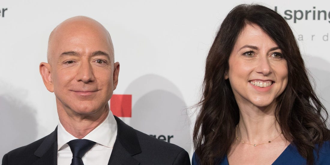 Amazon CEO Jeff Bezos and MacKenzie Scott