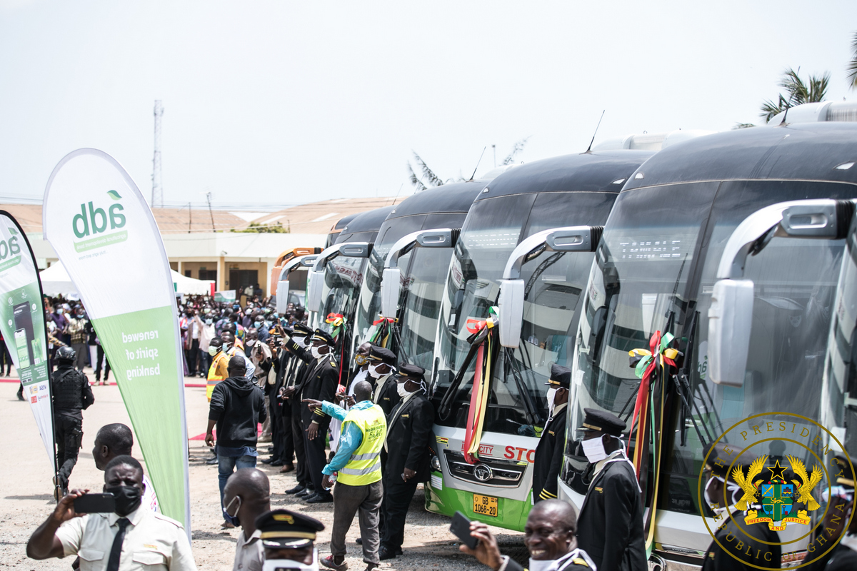 President Akufo-Addo donates 100 buses to STC