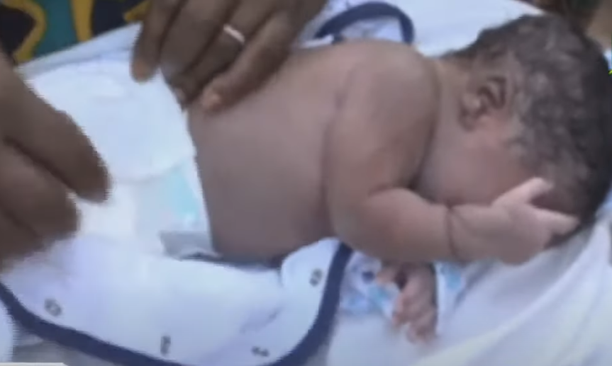 New born baby dumped in a public toilet