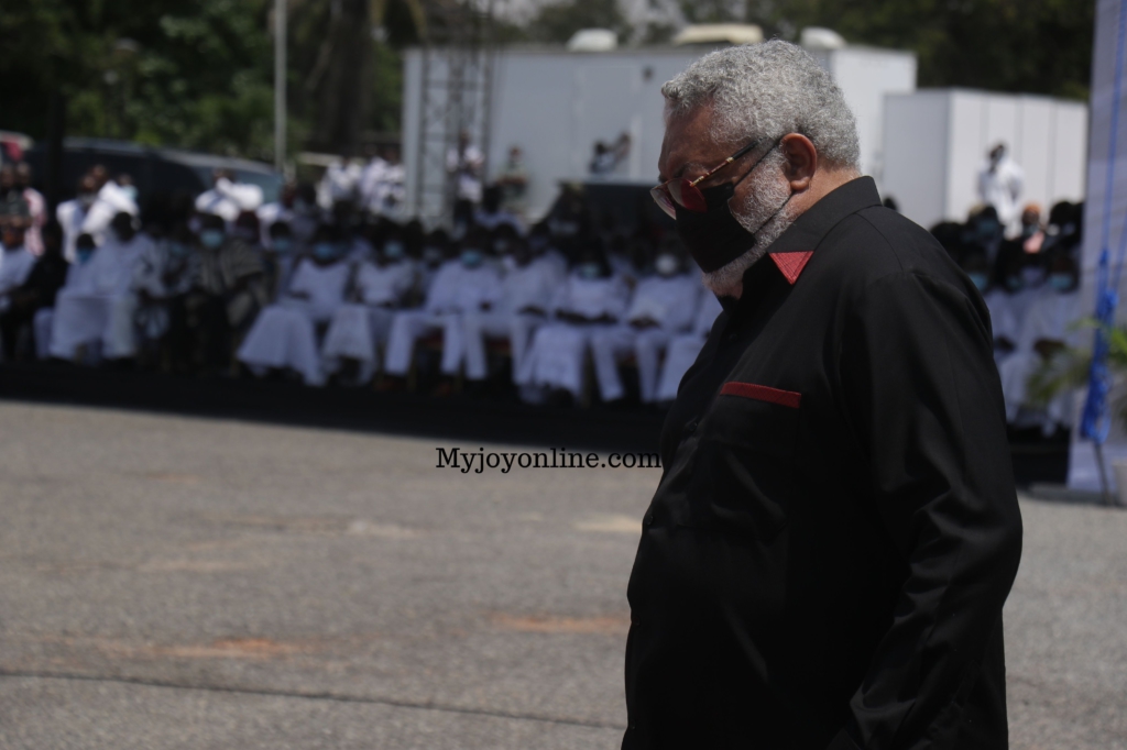 burial service of J.J Rawlings mother