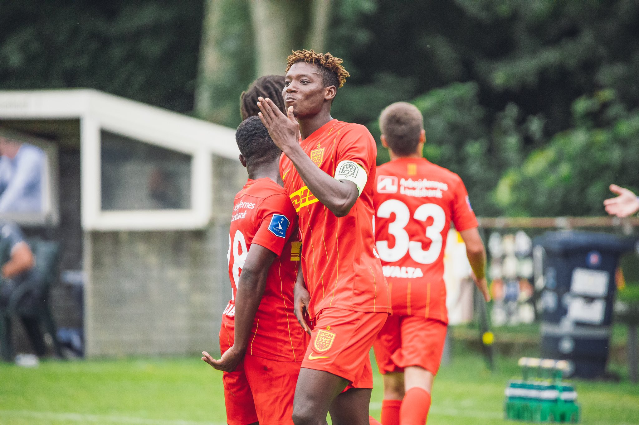 Ghanaian defender Maxwell Woledzi on target for Nordsjælland in massive win over Royal Antwerp