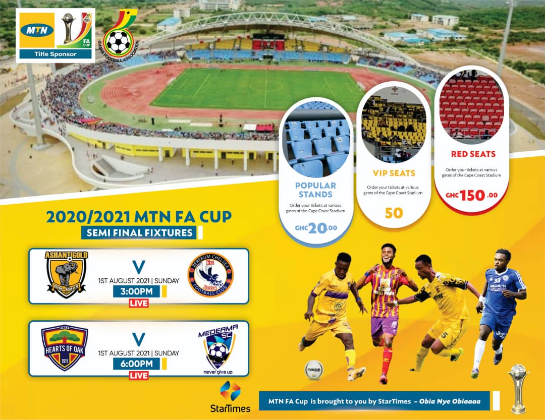 MTN FA Cup: Gate fees for semis revealed