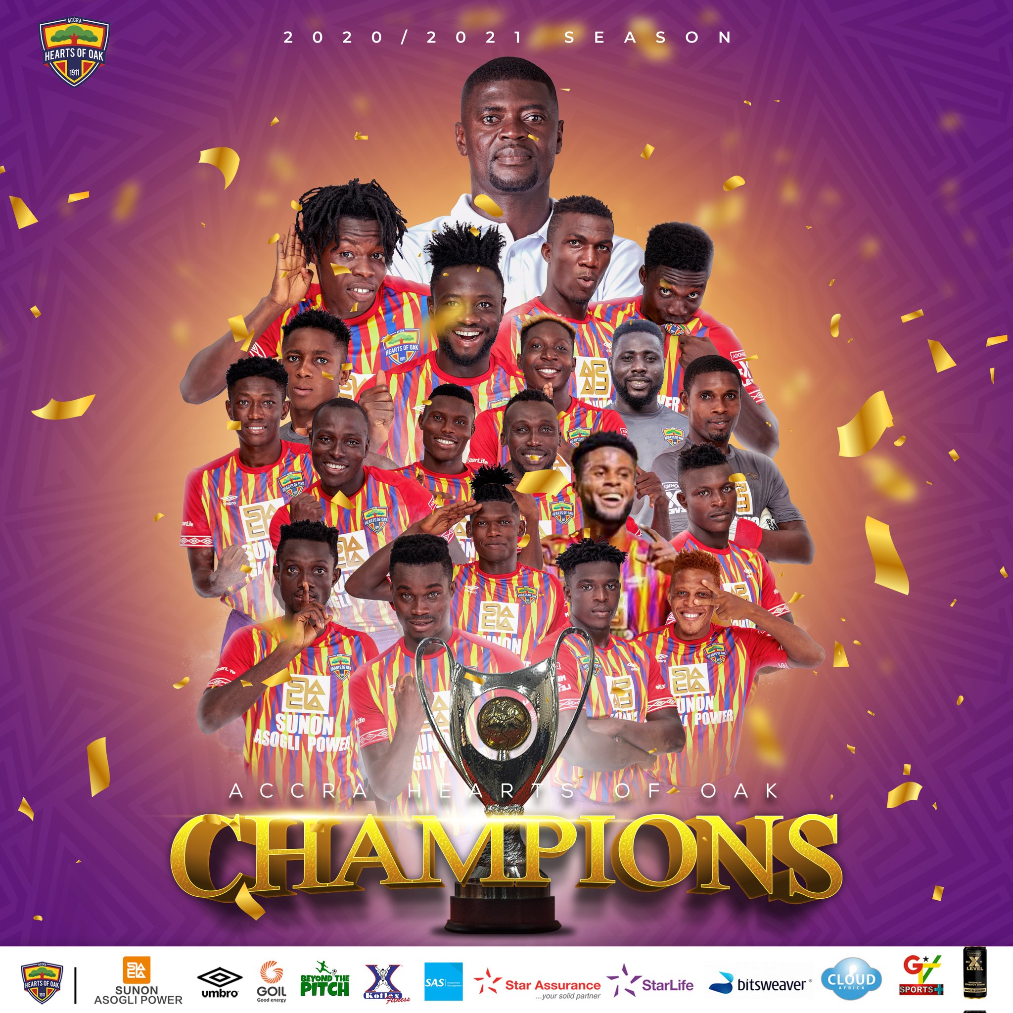 PHOTOS: Hearts of Oak draw 1-1 with Liberty Professionals to clinch 20/21 league title
