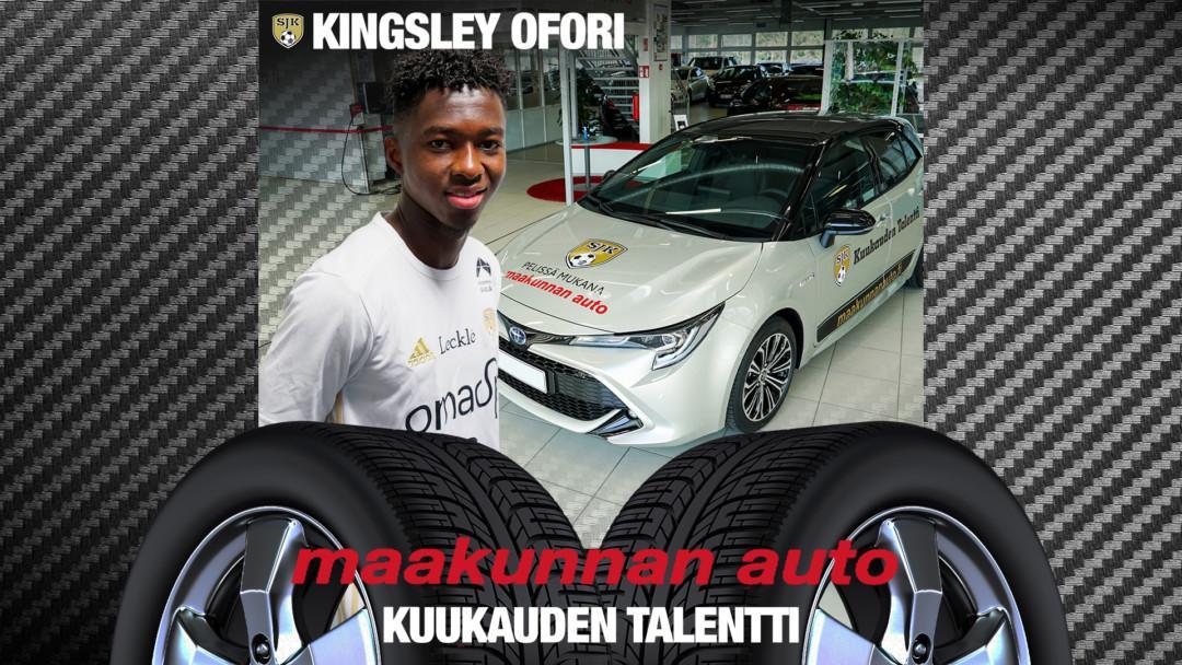 Ghana's Kingsley Asante Ofori presented with a Toyota Corolla Hybrid after emerging as SJK Akatemia's Talent of the Month for July