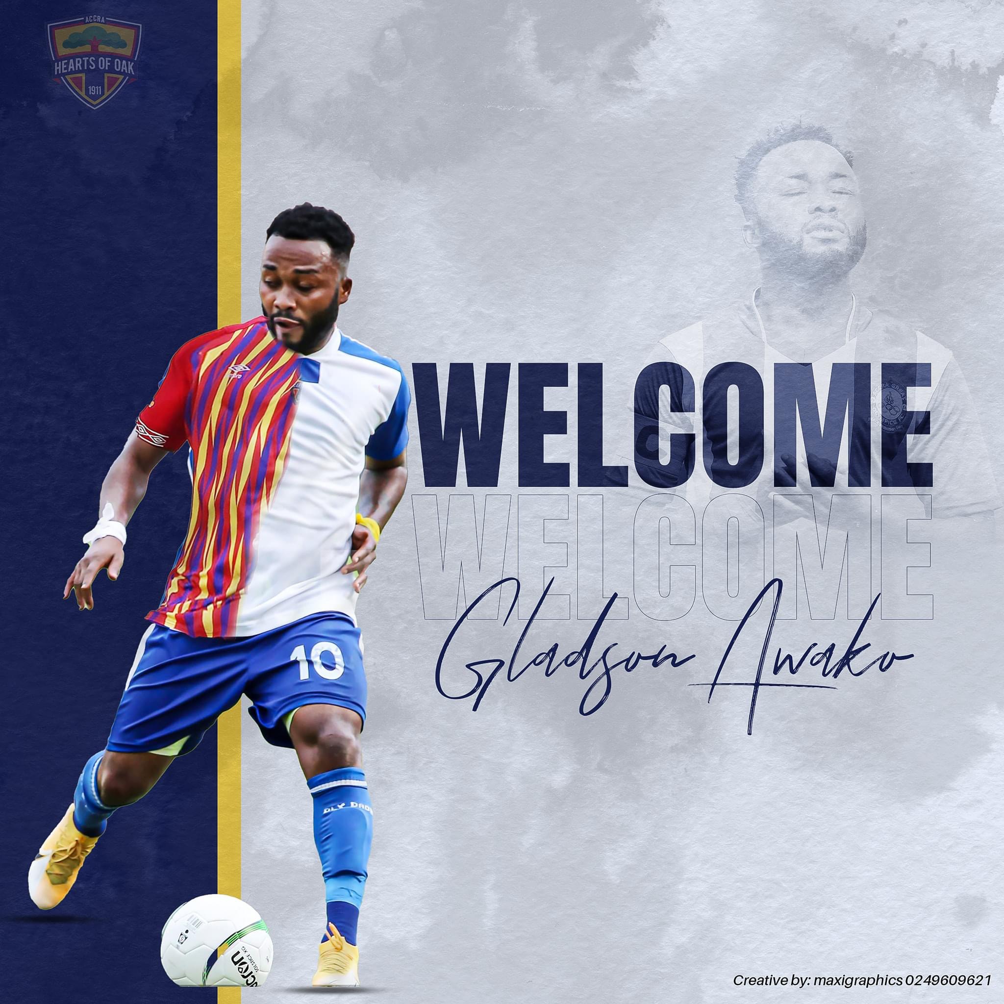Hearts of Oak complete Gladson Awako signing- Report