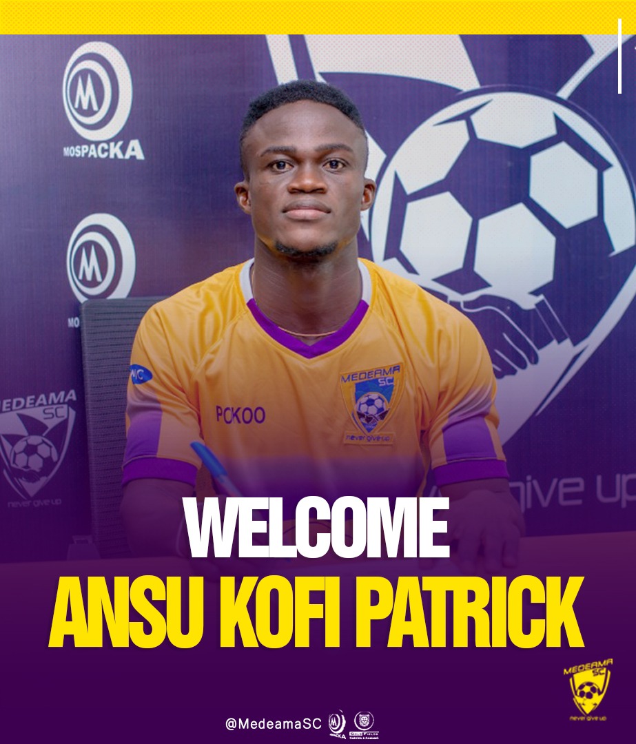 Medeama announce Kofi Ansu Patrick signing from  Berekum Arsenal on a three year-deal
