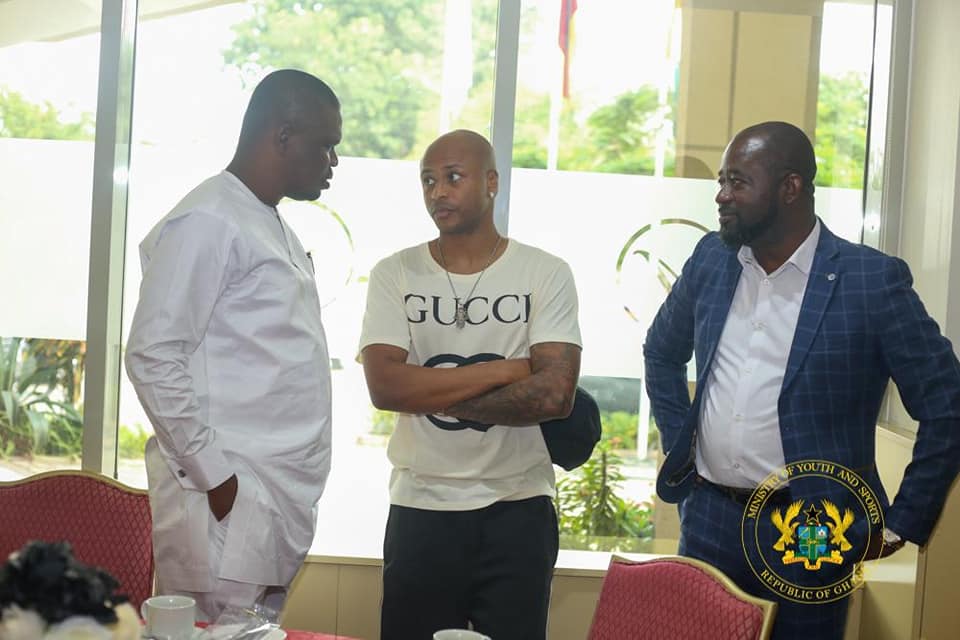PHOTO GALLERY: Sports Minister Hon. Mustapha Ussif engages Black Stars players ahead of Ethiopia clash