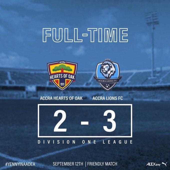 Club Friendly : Accra Lions hand Hearts of Oak 3-2 reality check