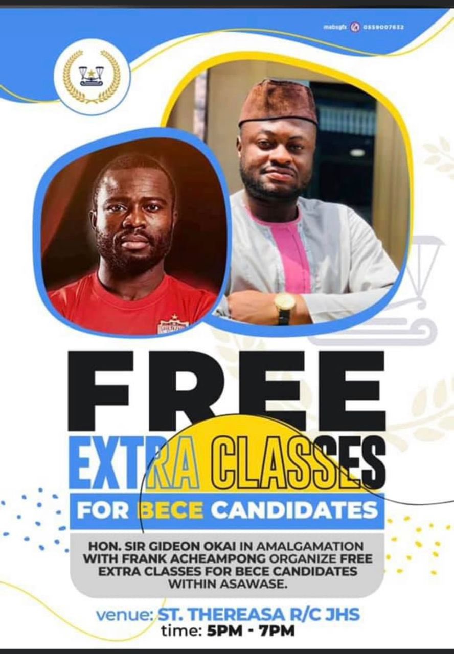 Frank Acheampong to organize free classes for BECE candidates