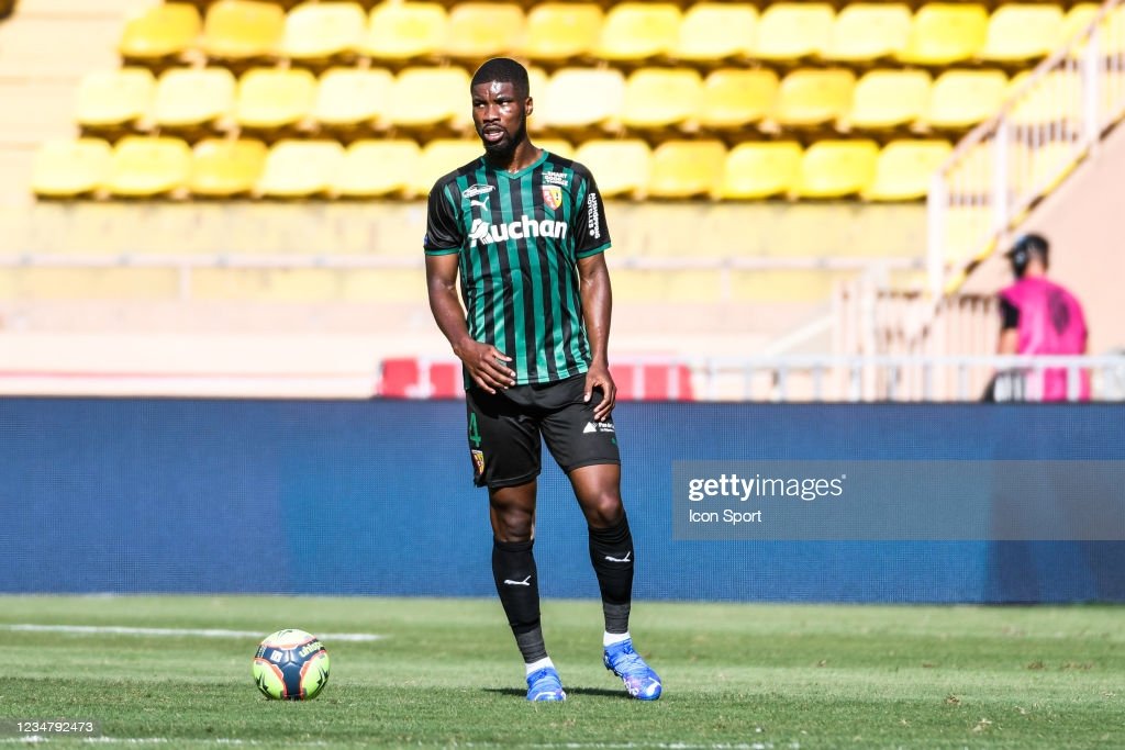 Ghanaian defender Kevin Danso celebrates RC Lens late victory at Bordeaux