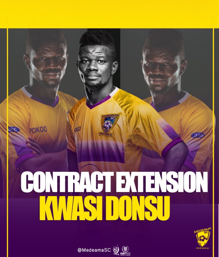 Kwasi Donsu extends contract with Medeama SC