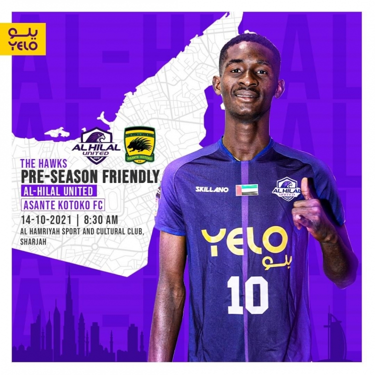 Asante Kotoko to face UAE side Al Hilal in a friendly on Thursday
