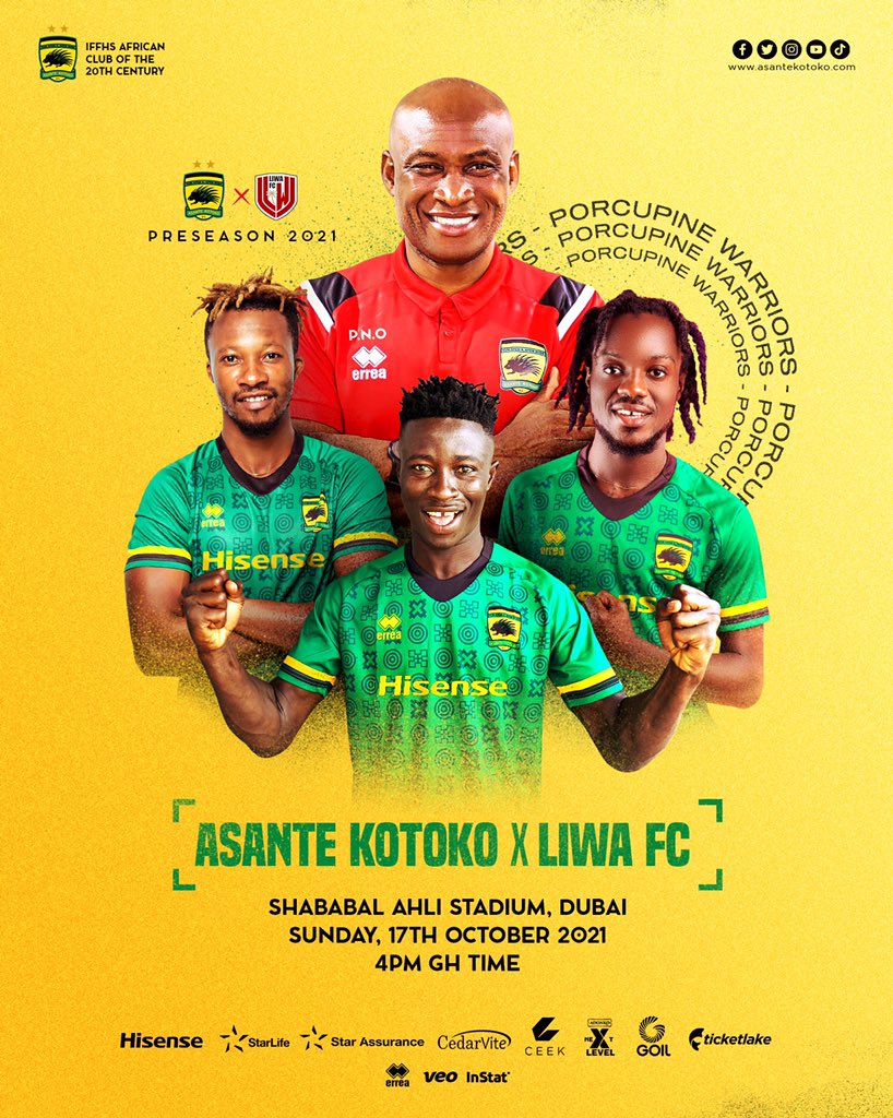 Asante Kotoko to face lower-tier side Liwa FC in second preseason game