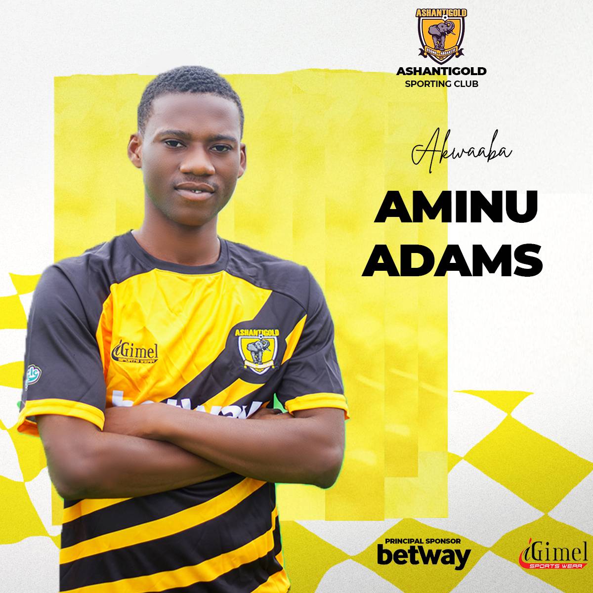 Ashantigold announce the signing of midfielder Aminu Adams