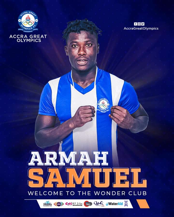 Great Olympics announce the signing of forward Samuel Armah from Inter Allies