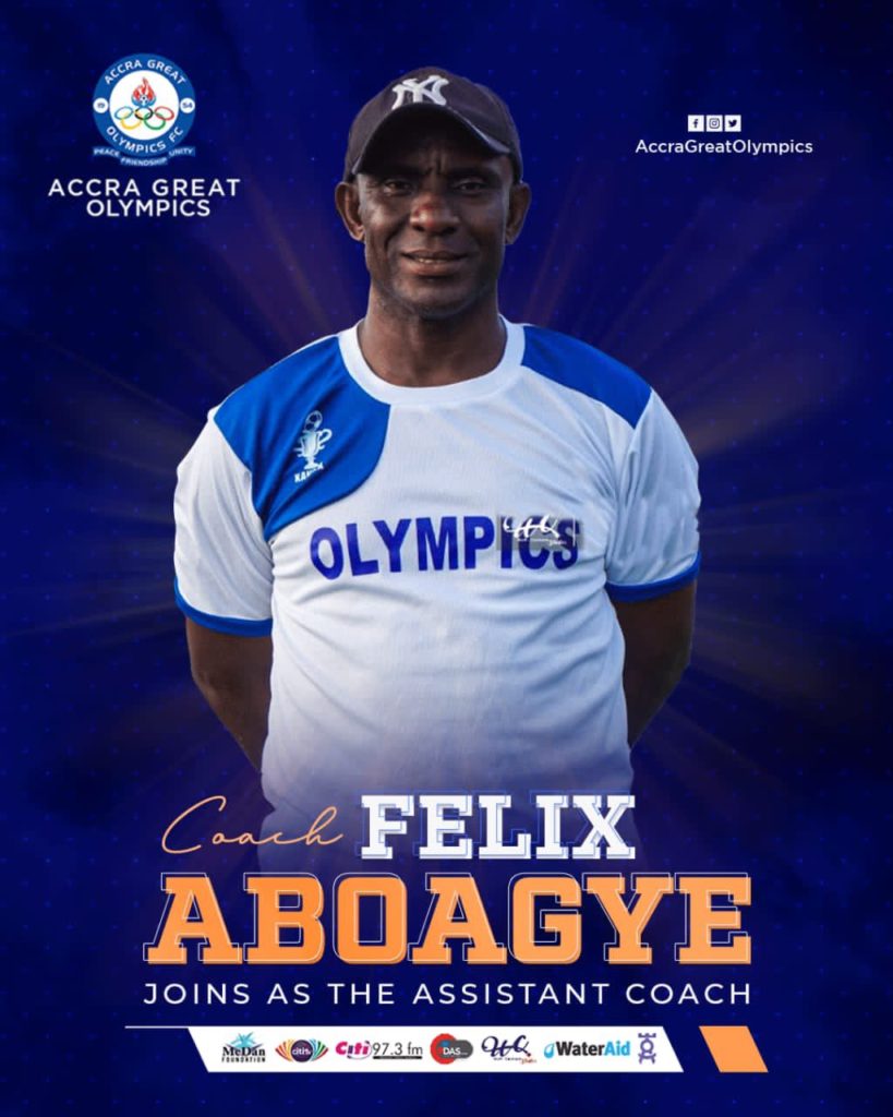 Great Olympics named Felix Aboagye as new assistant coach