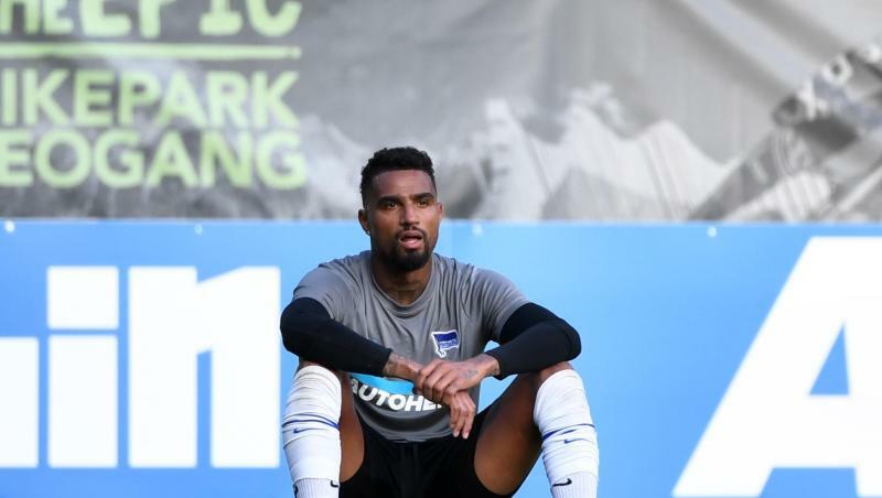 Hertha Berlin manager Pal Dardai reacts to Kevin-Prince Boateng fitness