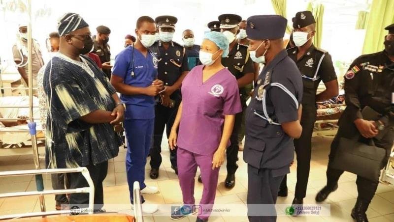 IGP visits police officers involved in accident on Walewale-Bolgatanga road