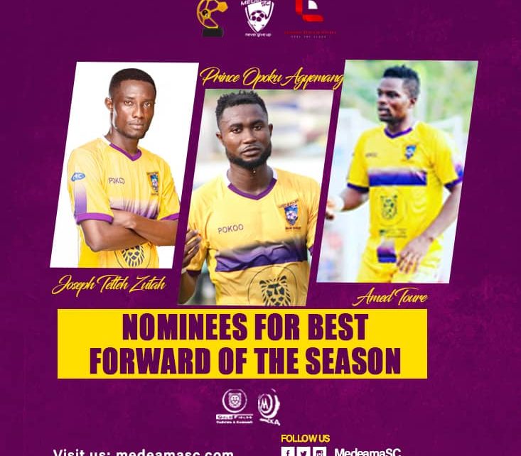 Luxury Touch Hotel- Medeama Awards: Prince Agyemang, Amed Toure and Joseph Tetteh Zutah nominated for Best forward of the Season