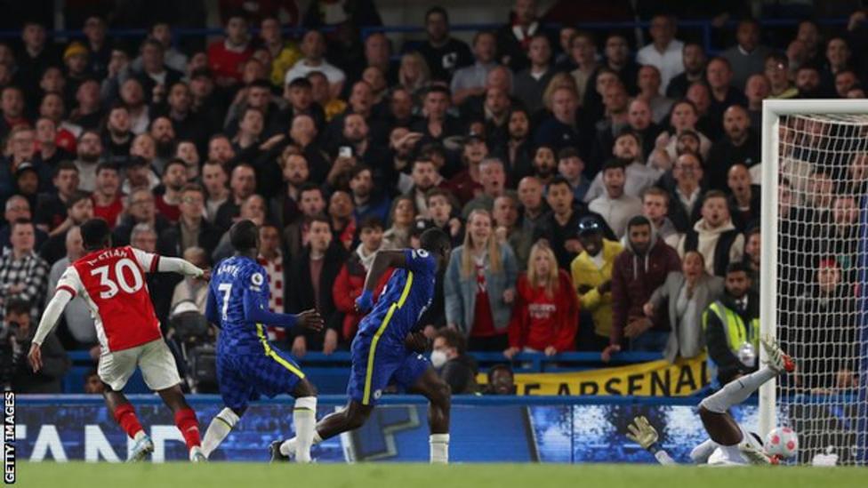 VIDEO: Watch Ghana target Eddie Nketia hits brace as Arsenal beat Chelsea at Stamford Bridge
