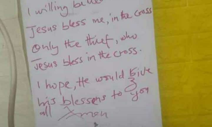 Robbers leave behind letter after robbing a church in Bogoso