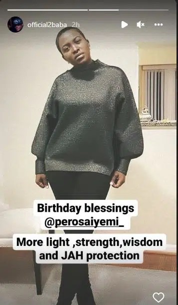 "Birthday Blessings" - 2baba Writes Touching Note To Baby Mama, Pero Adeniyi As She Turns A Year Older