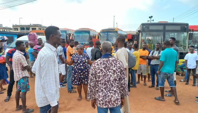 Hundreds of passengers stranded in Takoradi after aggrieved transport owners embarked on a strike