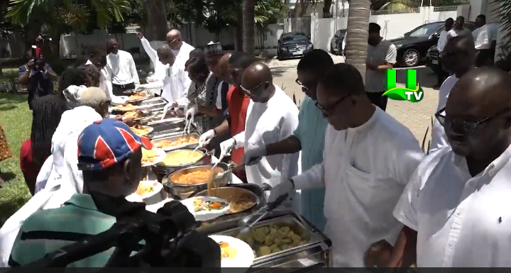 Video: Ghana’s Vice President, high profile Gov’t officials serve guest at his 59th Birthday