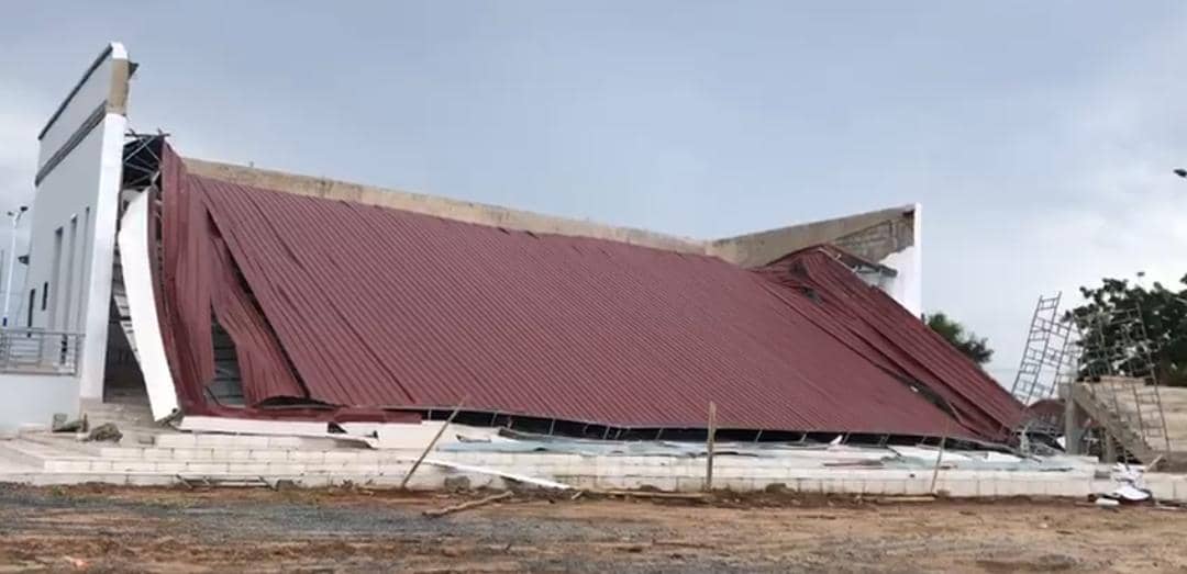 Portion of Koforidua Jackson’s Park collapses after windstorm