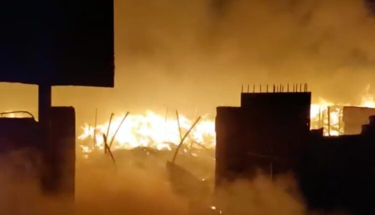 Fire destroys shops at Kantamanto market