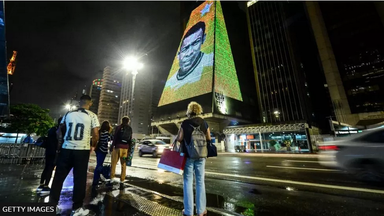 'Thank you, King': Brazil lights up in honour of Pele