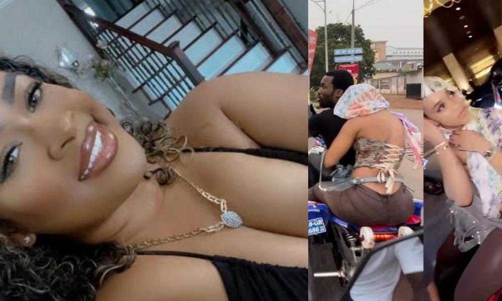 See More pictures of Beautiful Jamaican Lady Model riding with Meek Mill in Accra