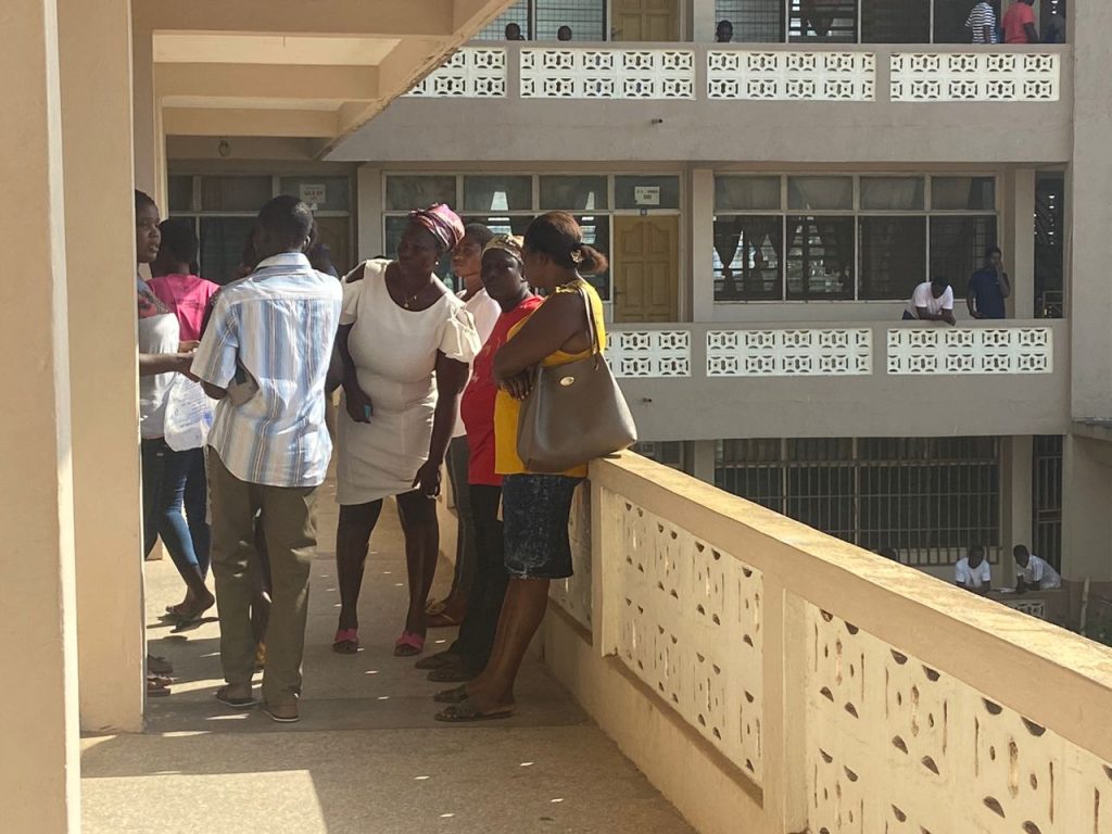 Scores troop to GES solution centre in Sekondi over SHS placement