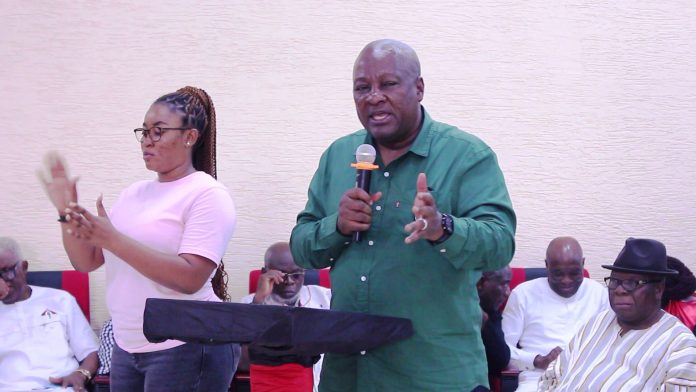 Former President John Dramani Mahama Addressing Party Supporters And Stakeholders At Sogakope