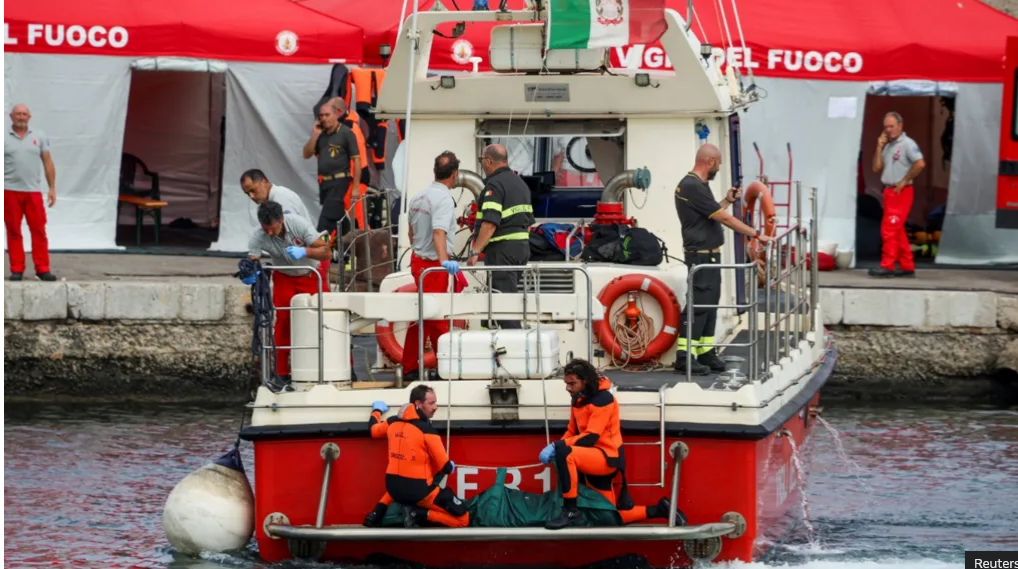 Divers find five bodies in wreck of Sicily yacht