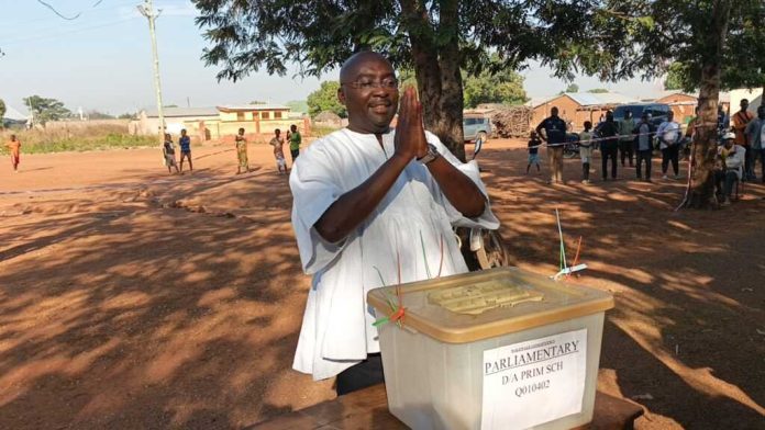 Dr. Bawumia Casts His Vote in Walewale