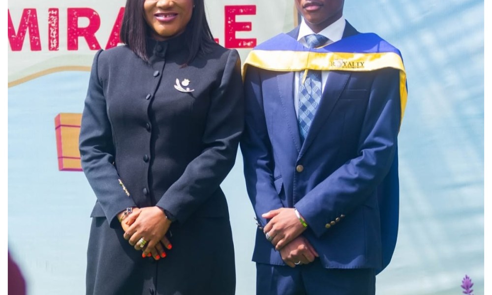 2Baba’s son, Nino Idibia, graduates from the same Bible Institute as his mom