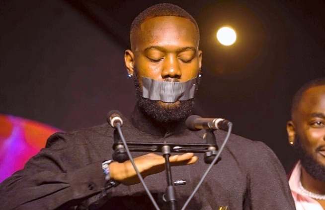 The tape symbolized suffering in silence