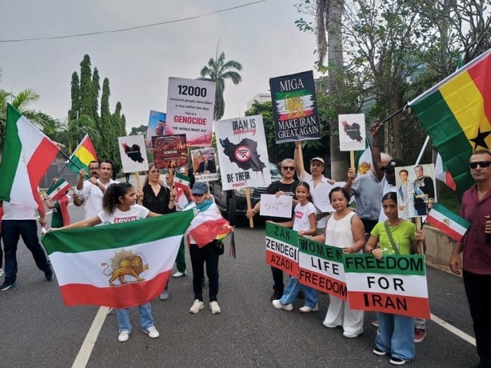 Iranian community staged protests