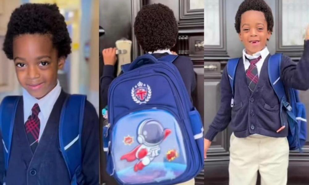 Oh my Moon - Regina Daniels sends emotional message to sons after school video